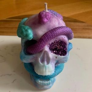 Galaxy Bleeding Skull Candle